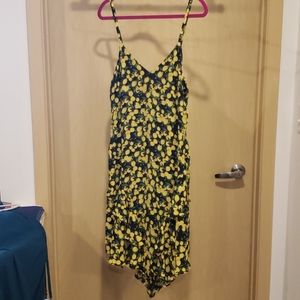 Parker Lemon Print Ruffle Dress